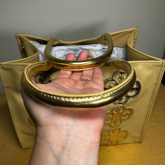 Brighton My Flat In London Royceton Jeweled Gold Shoulder Tote Bag - Picture 8 of 12